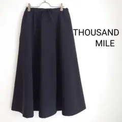 THOUSAND MILE　ナイロンフレアスカート　ブラック