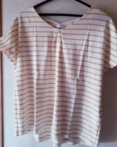 ストライプ Vネック Tシャツ Mサイズ