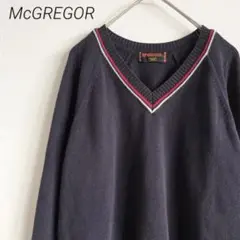 McGREGOR ニット Vネック 2本ライン シンプル ラグラン 重ね着
