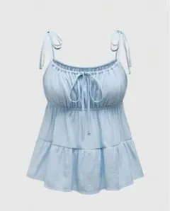 今日好き 時田音々 着用 フリル裾前結びベビードールキャミソールトップ 夏服