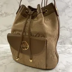 ほぼ未使用品 NINA RICCI ニナリッチ 本革レザー 巾着ショルダーバッグ