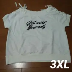 ホワイト レースアップ Tシャツ 半袖