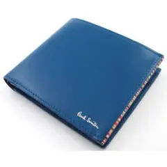 ☆箱無し特価☆新品未使用品☆ポールスミス かぶせ 折り財布 ブルー☆