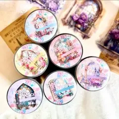 nene様　フローラルプリンセス光のフラワーウィンドウPETテープ6種
