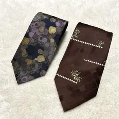 メンズネクタイ 2本セット シルク Beniya ROOKY 日本製