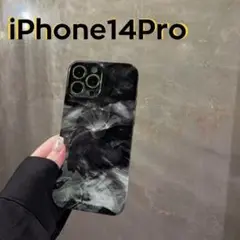★在庫処分★iPhone14Pro　ケース　メンズ　ブラック　ホワイト　タイダイ