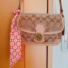 COACH スカーフ付きバッグ