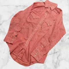 ロックマウント　MADE IN USA 赤チェックシャツ　14.5×32