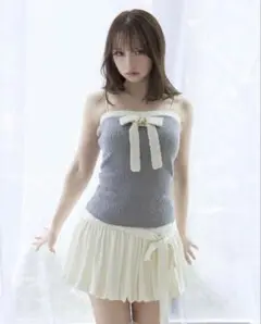 andmary bicolor ribbon tops
