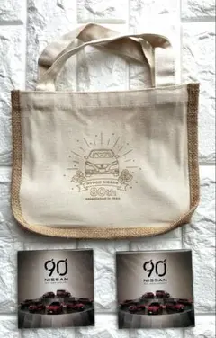 【新品未使用品】兵庫日産80周年　ミニトートバッグ　おまけ付き(メモ用紙 2冊)