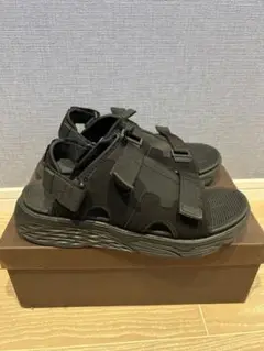 グローバルワーク GLOBAL WORKオールブラックサンダル サイズ Ｍ 厚底