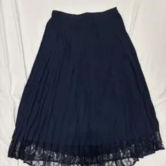【美品】BANANA REPUBLIC ネイビー プリーツスカート7号　Sサイズ