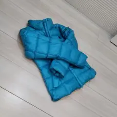 ターコイズブルー ダウンジャケット パンパン仕様 サイズ0 パーリーゲイツ