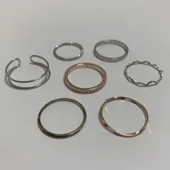 3COINS リング 指輪 セット売り シルバー ピンクゴールド