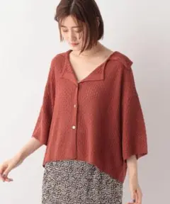 A part by アパートバイローリーズ　 7Gスカシニットシャツ　オレンジ