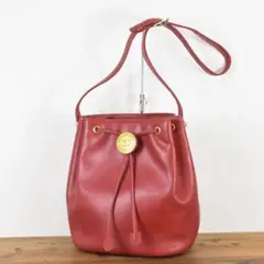 高級 VALENTINO ヴァレンティノ ロゴ 金具 巾着 斜め ショルダー