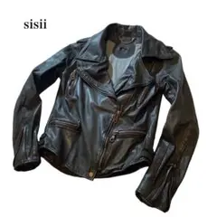 sisii シシ ライダースジャケット 牛革 黒 ダブル 日本製 カウレザー