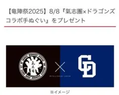 ♥️2枚セット♥️8/8竜神祭 新品未開封 中日ドラゴンズ氣志團コラボ 手ぬぐい