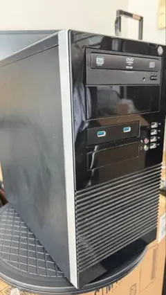 ジャンク扱いデスクトップPCケース mATX ブラック USB 3.0