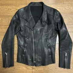 HAIB (テットオム)山羊革 ショートカラーダブルライダースレザージャケット