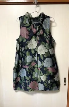 SHIZUKA KOMURO 4298花柄 刺繍シアーノースリーブ チュニック