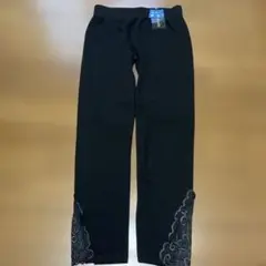新品未使用タグ付ブラック刺繍デザインレギンス M〜Ｌ