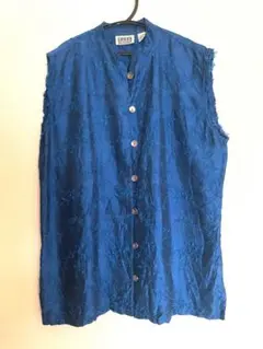 チコズデザインCHICOS DESIGN チャイナノースリーブシャツ　シルク
