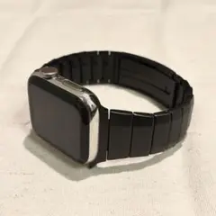 Apple Watch用/高級リンクステンレスブレスレット/モノクローム