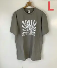 ジミ・ヘンドリックス ギターの神様 バンドTシャツ(L灰)ナ16