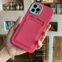 新品　iPhone12 iPhoneケース　カードケース　バイカラー