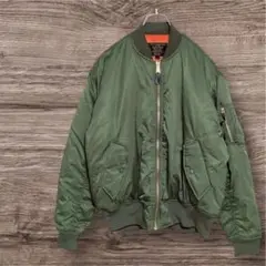 【美品】 MA-1 フライトジャケット オリーブグリーン 【L】