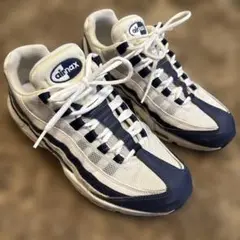 ナイキ エアマックス(NIKE AIR MAX)95ホワイト/ネイビー 28cm