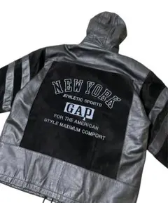 90s OLD GAP レザー×スウェード ジャケット XXL