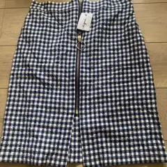新品 アニエスベー agnes b. スカート ギンガムチェック M ジッパー