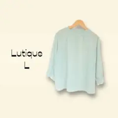 ルティーク Lutique ブラウス【L】七分袖 ミントグリーン 薄手