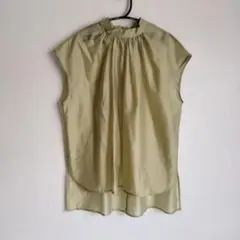 美品☆green label relaxing ハイネック シアー ブラウス