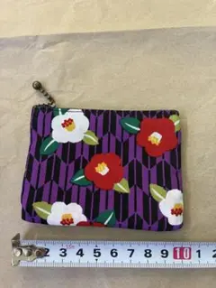花柄小銭入れ 紫色