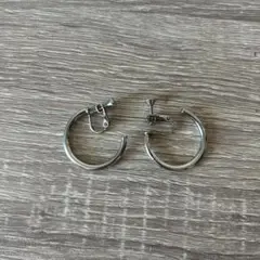 シルバー フープイヤリング