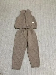 le zoo petit キッズ100cmベスト＆長ズボン　セットアップ　茶色