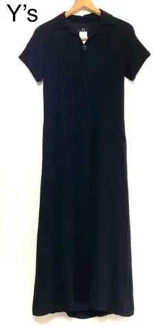 Y’s Yohji Yamamoto マキシロングワンピース シワ加工 レーヨン
