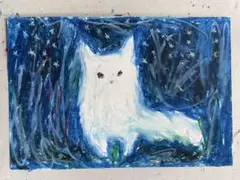 クレパス 猫 イラスト ポストカード