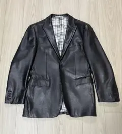 BURBERRY BLACK LABEL ブラックレザージャケット S