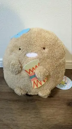 【即日配送】すみっコぐらし　たびきぶん　仮面と太鼓のころっとぬいぐるみ　とんかつ