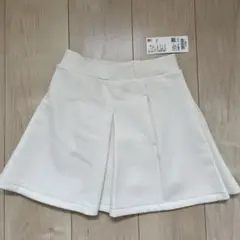 ★新品　UNIQLO Kids ミニスコート　130cm オフホワイト