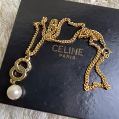 希少 ヴィンデージ CELINE オールドセリーヌ サークル フェイクパール