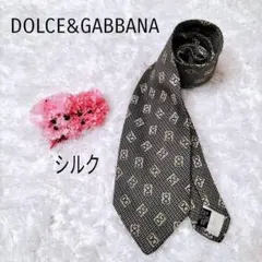 ✨美品✨ドルチェ&ガッバーナ シルク ネクタイ DGロゴ イタリア製 ゴールド