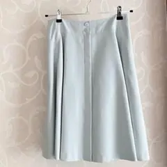 ✨美品⭐︎フォクシー⭐︎ライトブルー フレアスカート ひざ丈　夏