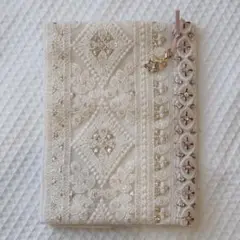 インド刺繍のブックカバー　文庫サイズ