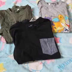 ストライプデザイン 長袖Tシャツ　3枚セット