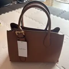 【最終値下】ブラウン キャメル　ハンドバッグ ショルダーバッグ　未使用タグ付き